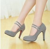 Sapato meia pata camurça